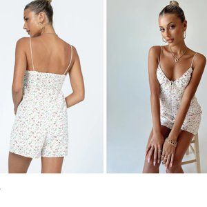 EMILEE FLORAL ROMPER CREAM